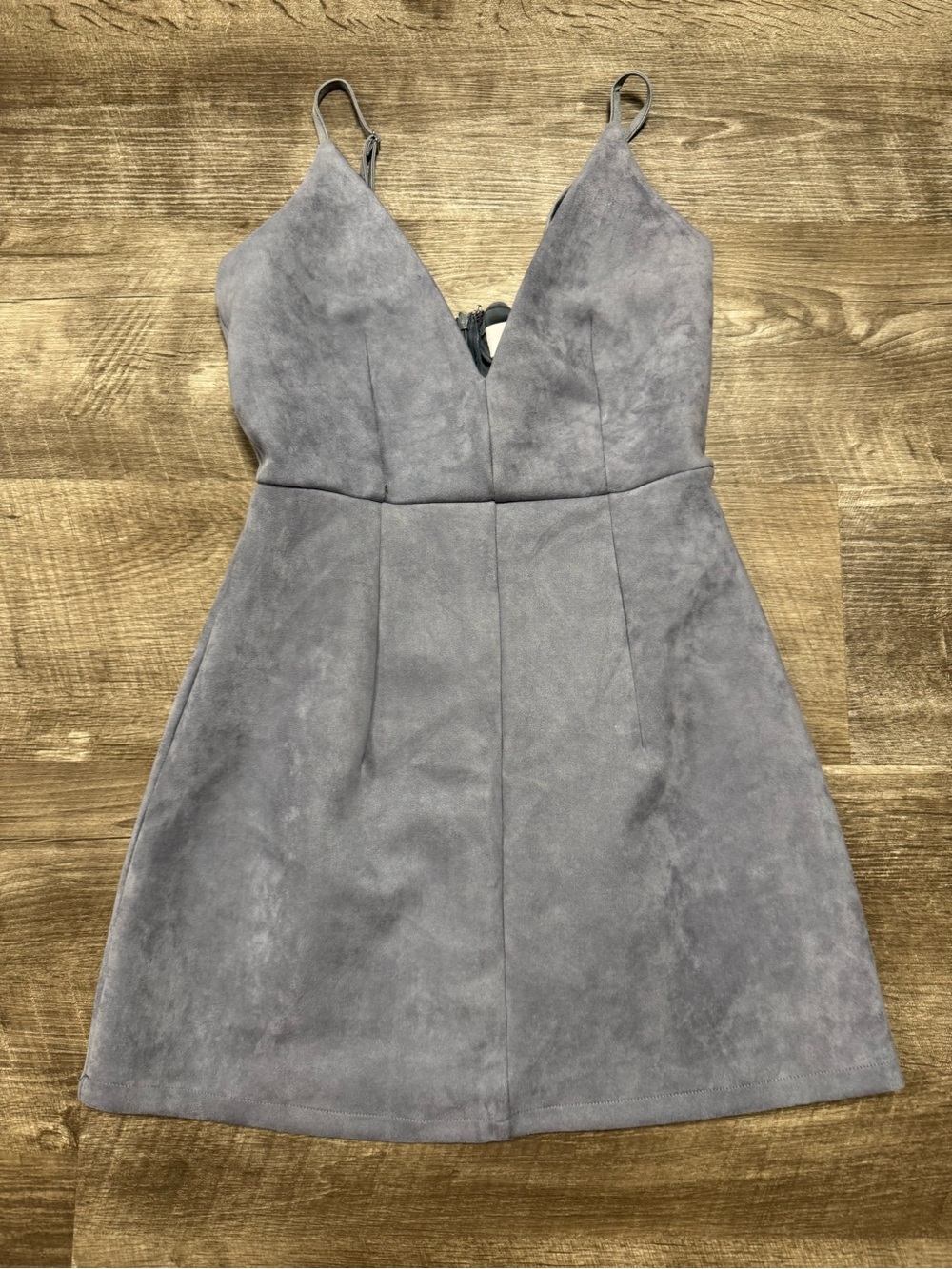 Luvalot V-Neck Suede Mini Dress Size 4